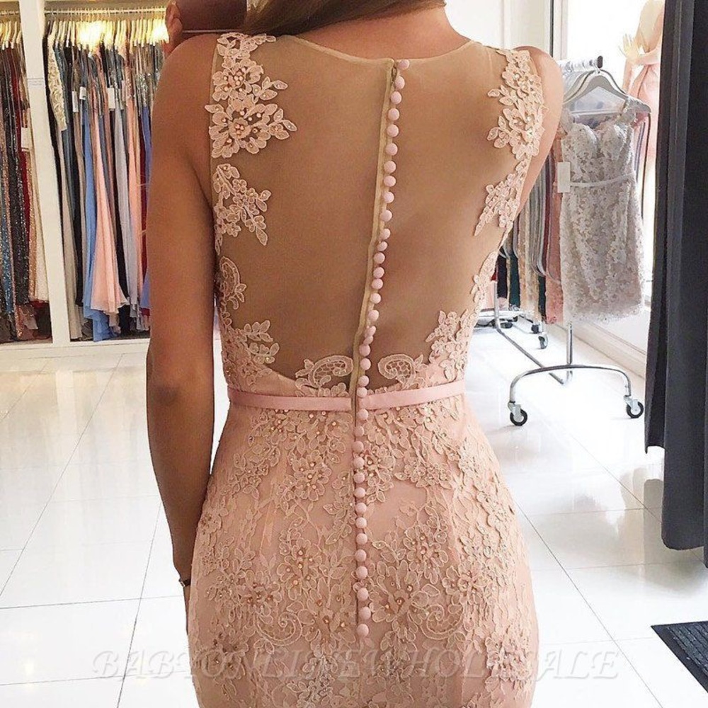 Mermaid Lace Bridesmaid Prom Dress Sleeveless